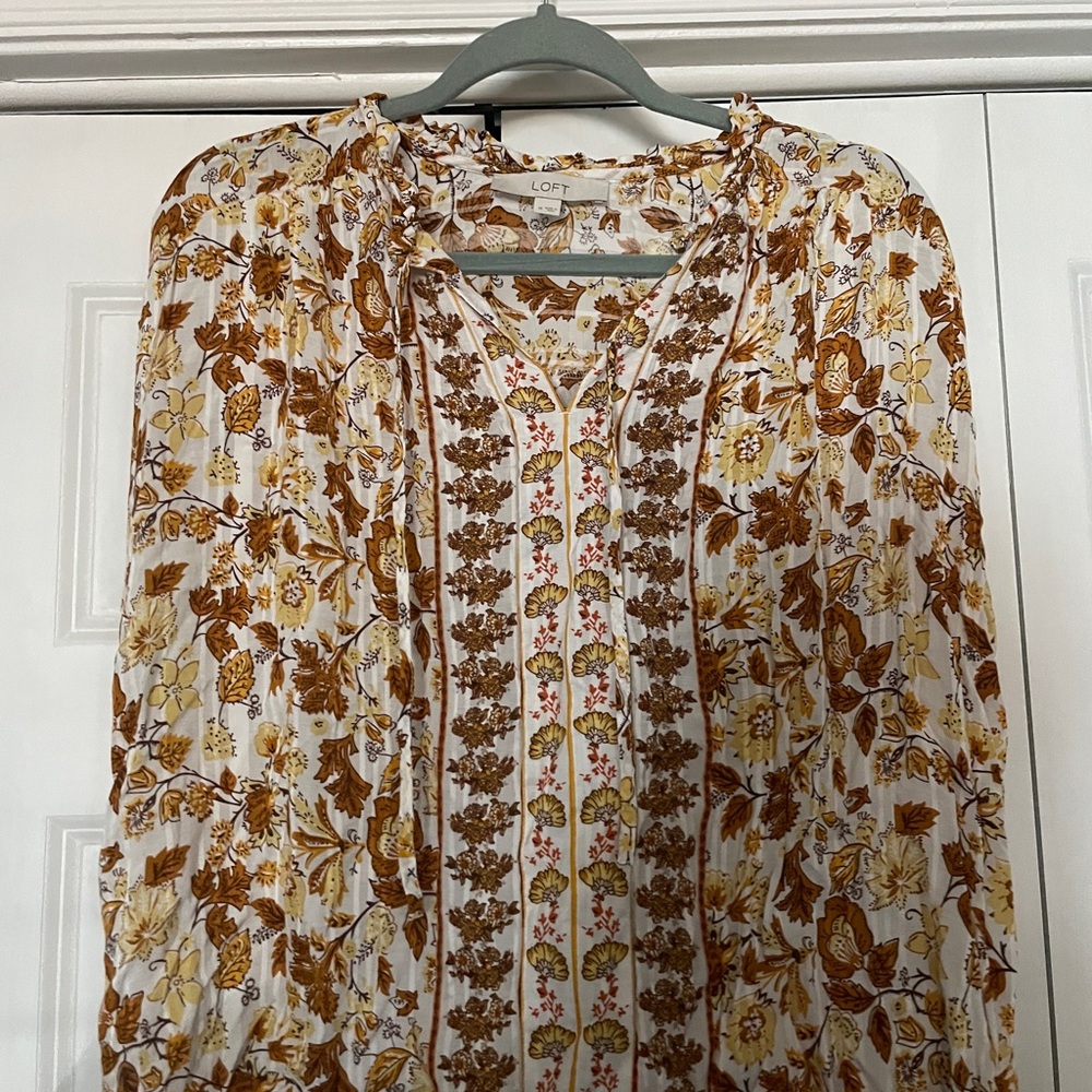 LOFT Autumn Floral Top